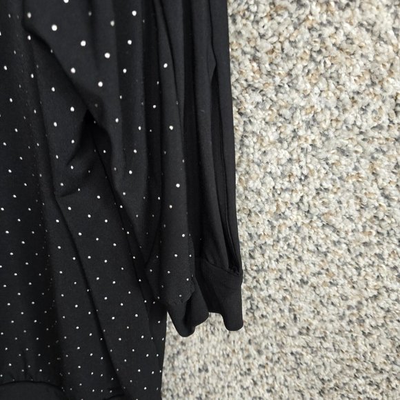 Chicos Travelers Top Womens 0 US Small‎ Black Embellished Cold Shoulder Ladies - Picture 2 of 7